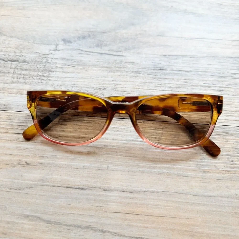 Vintage Y2K Sunglasses Reading Glasses +1.75 Tortoise Amber Pink